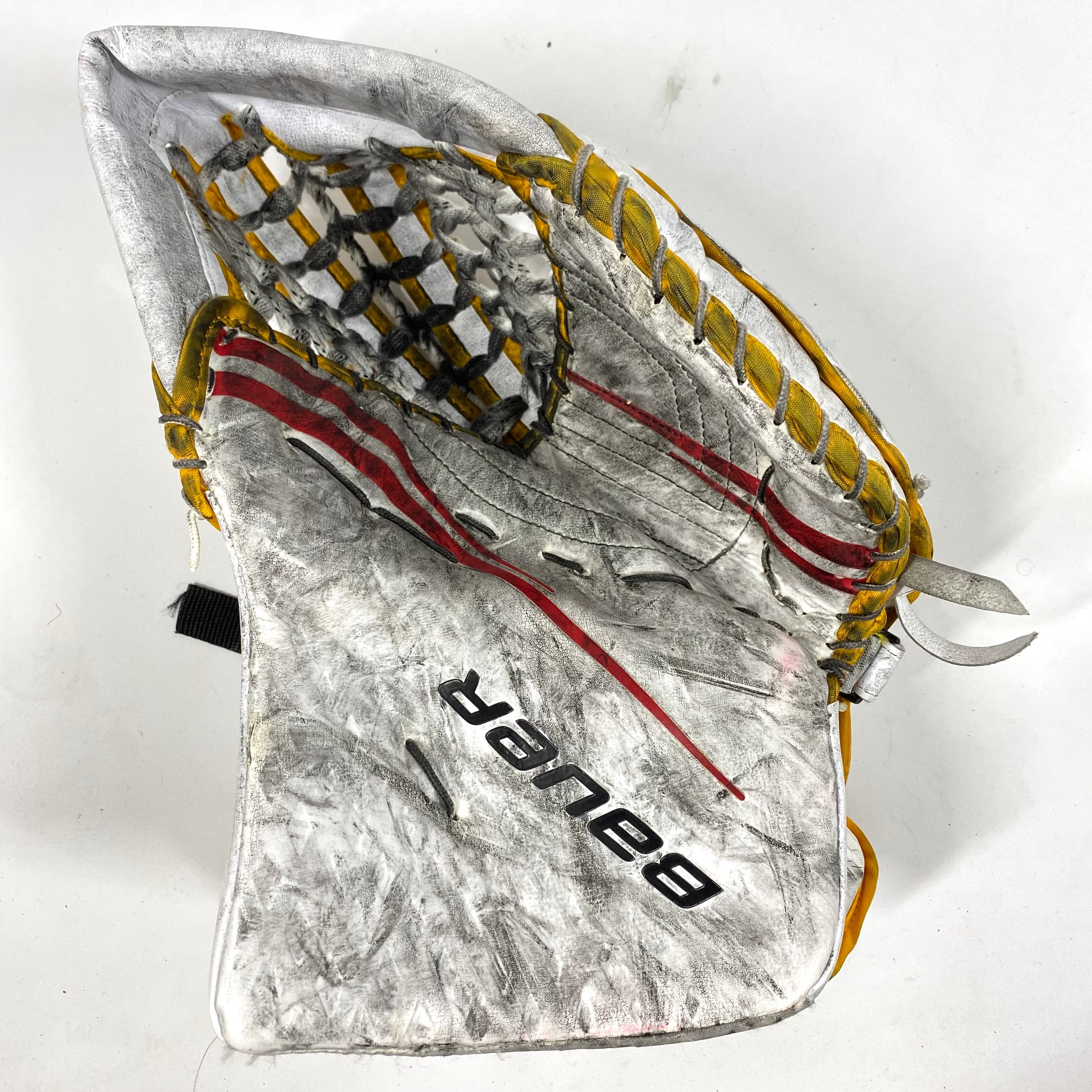 Bauer Vapor 2X Pro - Gant de gardien Pro Stock d'occasion (blanc/jaune/rouge)